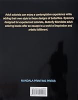 Butterfly Mandala Adult Coloring Book: Beautiful Butterfly Designs With Intricate Patterns For Stress Relief B0BZTWM5D9 Book Cover