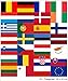 Nation EU - 28 adesivi con bandiera europea, per modellismo, bicicletta, auto, moto, decorazione Europa (60 x 40 mm)