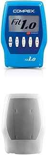Compex Fit 1.0 Electroestimulador, Unisex, Azul Funda de protección para Adulto, Unisex, Color Blanco