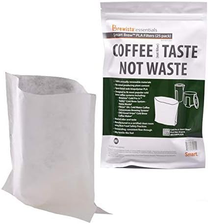 Brewista Cold Pro Jr. Smart Brew PLA Filter, Tree Free Alternative - 25 pack (BECPJRFPLA25)
