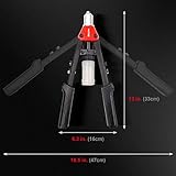 HAUTMEC 5-in-1 Rivet Gun 13" Pop Rivet Tool with Portable Wrench and Rivets Collecting Bottle Heavy Duty Hand Riveter for Metal, Aluminum, Steel HT0129 - Image 6