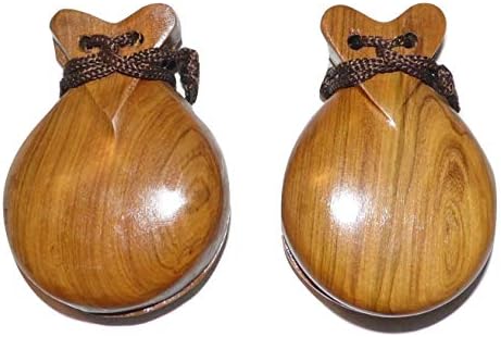 Pair of Wooden Castanets Castanuelas Handmade in Peru