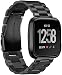 Produktbild Aimtel Kompatibel mit Fitbit Versa 2 Armband/ Fitbit Versa/ Fitbit Versa Lite, Solid Edelstahl Metall Ersatz Armband Zubehör für Fitbit Versa 2/ Fitbit Versa/ Fitbit Versa Lite Smartwatch(Schwarz)