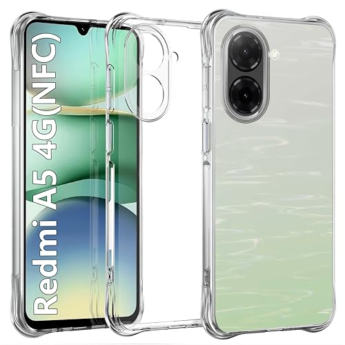 USTIYA Case for Redmi A5 /Xiaomi Poco C71 Clear TPU Four Corners Protective Cover Transparent Soft