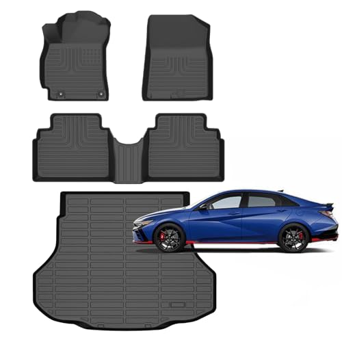 for Hyundai Elantra & Elantra N Floor Mats 2025 2024 2023 2022 2021(Not for Hybrid),Car Mats for Hyundai Elantra All Weather Floor Mats Cargo Floor Liner Accessories 2021-2025
