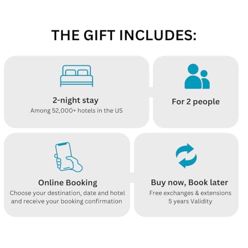Wonderbox - Experience Gift – Weekend Getaway for 2 –2 Hotel Nights for 2 People, Up to 52 000 Hotels, Access to Online Booking Platform, 3, 4 and 5* Hotels