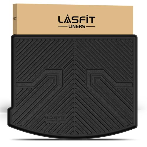 Image of LASFIT Cargo Mat for Lincoln Corsair 2020-2026, TPE Black | 3D Custom Fit TPE All Weather Trunk Mat, Full Coverage Secure-Fit Cargo Liner, Easy to Wash