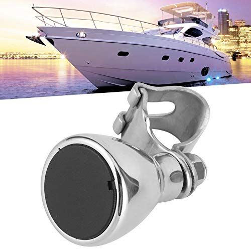 Steering Wheel Knob, Qiilu Chromate Aluminum Alloy Steering Wheel Spinner Knob Handle For Marine Boat Yacht Boat Steering Wheel Spinner #TOP7