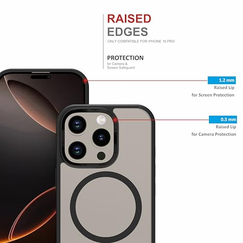 Image of Case for iPhone 16 Pro, [Military Grade Drop Protection] Full Body Heavy Duty Rugged Shockproof Protective - Combo [1 Case + Screen Protector + Camera Lens] Black