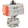 1/2 Pneumatic Ball Valve Actuator Stainless Steel 3-Piece Pneumatic Actuated Ball Valve Single Acting Air Return Air Actuated Ball Valve Automatic Control System