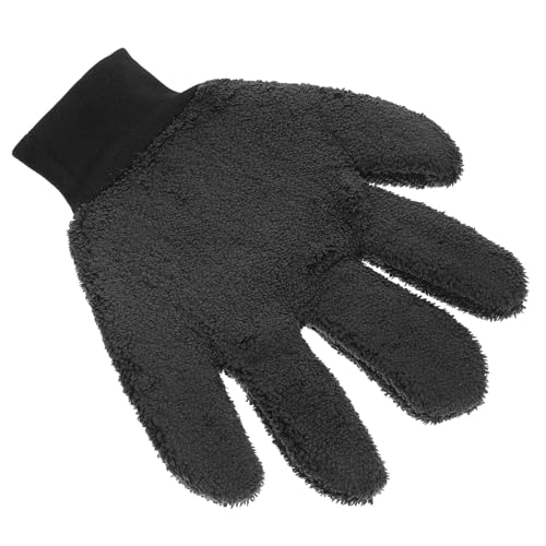 Healeved Guanto per Lavaggio Auto in Microfibra Spesso, Guanti da Pulizia per Superfici Esterne e Domestiche, Strumento Versatile per Lavaggio Veicoli e Pulizia Finestre, Colore Nero