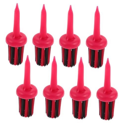 Mikikit 8pcs Brush Golf Tees Durable Plastic Spikes for Golfing Easy Placement Removal Course Preservation Convenient Golf Accessories for Enhanced Performance