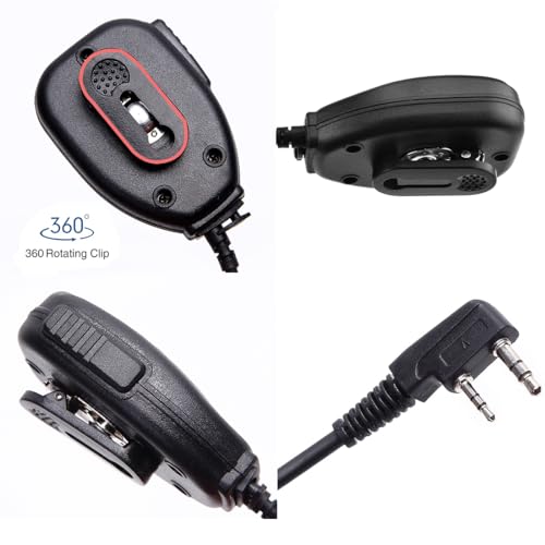 Micrófono PTT 2 pines impermeable para radios Baofeng UV5R y Retevis 4