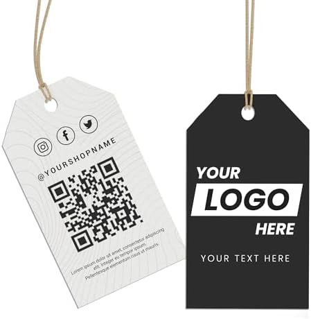 Amazon.com: 100 Pcs Personalized Hang Tags for Business - Custom Tags ...