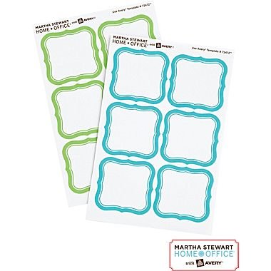 Martha Stewart Home Office with Avery Removable Labels, Flourish, 1-5/8