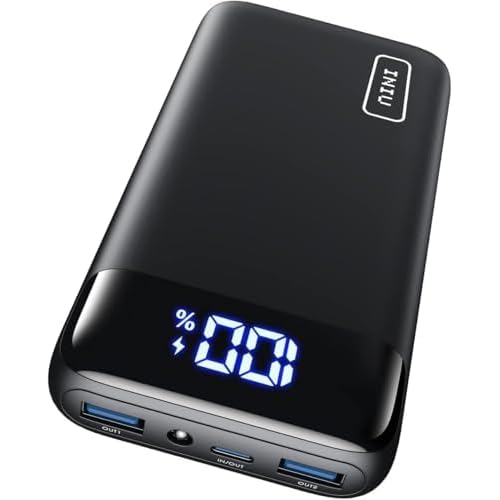 INIU Portable Charger, 22.5W 20000mAh USB C in & Out Power Bank Fast Charging, PD 3.0+QC 4.0 LED Display Phone Battery Pack Compatible with iPhone 16 15 14 13 Pro Samsung S23 Google iPad Tab