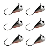 reaction tackle tungsteno ice jigs - 3 mm - nero/bianco glow