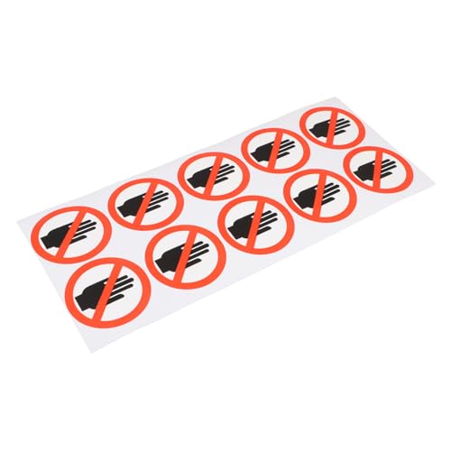 OSALADI 1sheet Do Not Touch Stickers Safety Warning Decals for Machines Tools Peel and Stick Adhesive Labels Caution Signs for Industrial Residential Use and Weatherproof