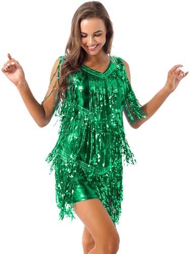 Robe de soirée à tassels fluides pour danser le tango avec élégance