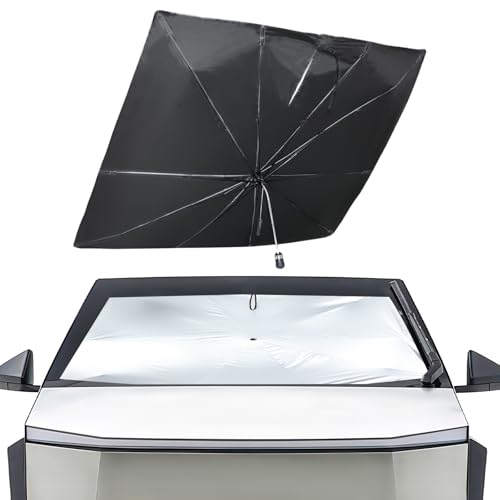 BESTAOO Windshield Sun Shade for Tesla Cybertruck 2024 2025 Sunshade Umbrella Blackout 5 Layer UV...