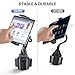 Miracase [2025 Latest Upgraded Cup Holder Tablet Mount for Car, [High-Rise Clamp Arm] Adjustable Long Neck Car Tablet Holder Compatible with iPad, Pro, Air, Mini & All 6.1-12.9