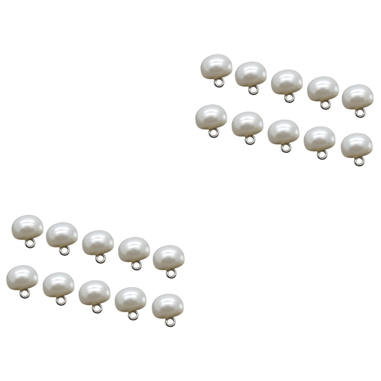NUOBESTY 400 Pcs Bianco Decorazione Funghi Decorazione Fai Da Te Bottoni Perline Per Antico e Bottoni Per I Vestiti Jean Decorativi In Metallo