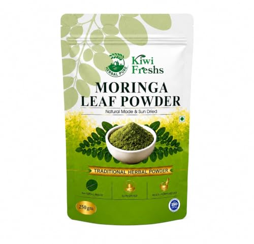 Premium Moringa Leaf Powder 250g 100% Natural Drumstick Leaf Powder Pure Herbal Superfood Rich in Vitamins & Minerals Pack of 1