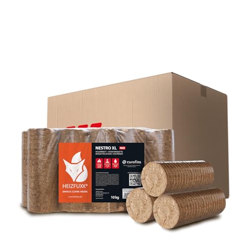 HEIZFUXX Holzbriketts Nestro XL Red - Hartholzbriketts 20 kg (2x10