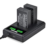 Hisewen EN-EL20 EN-EL20a Battery and Dual Charger for Nikon Coolpix P950, P1000, DL24-500, Coolpix A, 1 AW1, 1 J1, 1 J2, 1 J3, 1 S1, 1 V3 Digital Camera