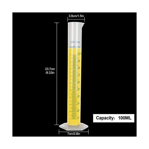 10Pack-100ml-Plastic-Graduated-Cylinder-Transparent-Measuring-Cylinder-Durable-Lab-Test-Tube-Flask-2-Sided-Measuring-Lines-Graduated-Cylinder-Beaker-for-Science-Projects-Pour-Spout 10Pack-100ml-Plastic-Graduated-Cylinder-Transparent-Measuring-Cylinder-Durable-Lab-Test-Tube-Flask-2-Sided-Measuring-Lines-Graduated-Cylinder-Beaker-for-Science-Projects-Pour-Spout