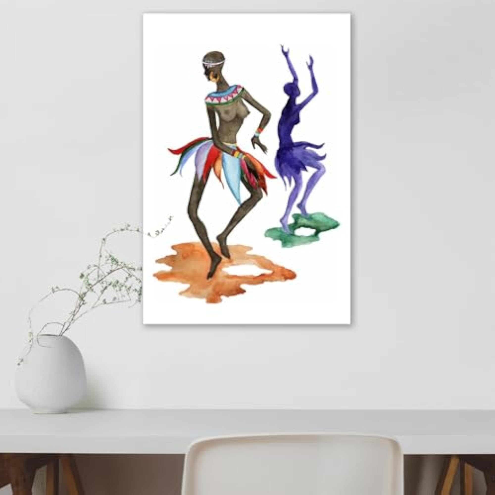 Ethnic Dance D3 Peel & Stick Vinyl Wall Sticker