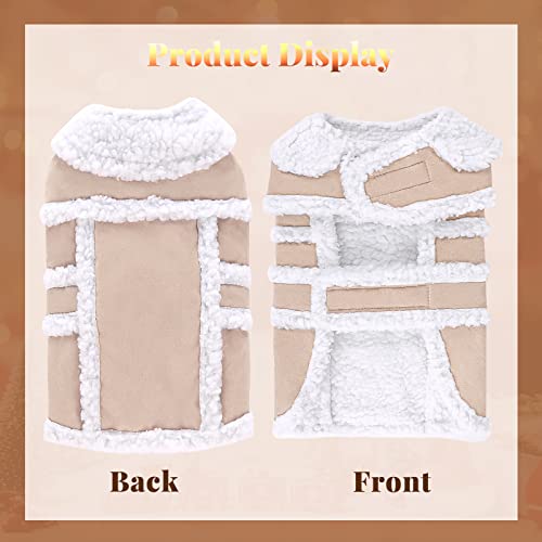 Rypet Small Dog Winter Coat - Shearling Fleece Dog Warm Coat For Small To Medium Breeds Dog Tan, Large #TOP2