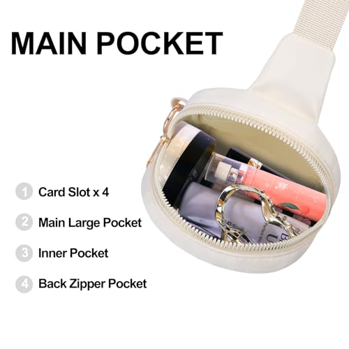 Image of VOROLO Small Sling Bag For Men and Women,Crossbody Bags For Women with Ajustable Strap Trendy Cross body Bag Beige