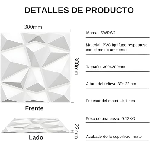 Papel tapiz ladrillo blanco Marca QILAY (3)