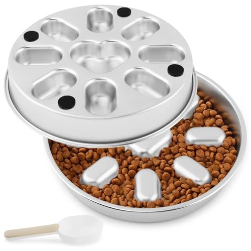 Slow Feeder Dog Bowls with Measuring Spoon