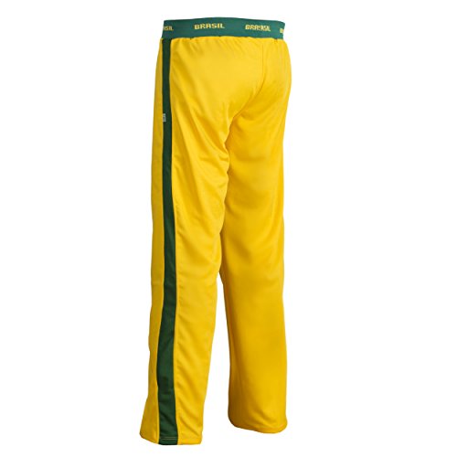 JL Sport Unisex Brazil Flag Green Yellow Capoeira Kids Youth Martial Arts Elastic Sports Pants 11-12 yrs4