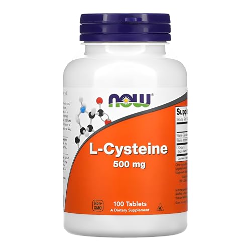 NOW Foods L-cisteína 500mg L-Cysteine 100 Tablets Importado