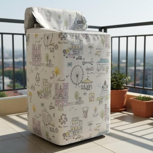 Housse imperméable lave-linge résistante contre l'humidité extérieure de la terrasse