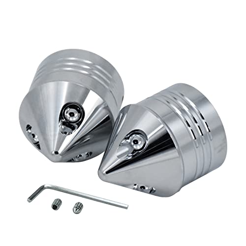 HDBUBALUS Motorrad Vorderachse Mutter Abdeckung Achsenkappen Set Fit für Harley Sportster XL 1200 Dyna Softail Fat Boy Touring Street Road Electra Tri Glide 2 Stück Chrom
