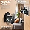 TNP Universal Satellite Speaker Wall Mount Bracket Ceiling Mount Clamp with Adjustable Swivel and Tilt Angle Rotation For Home Theater Surround Sound System Satellite Speakers - 1 Pair Set of 2, Black #1