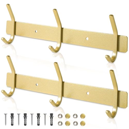 Qiannhee Perchero de Pared Dorado