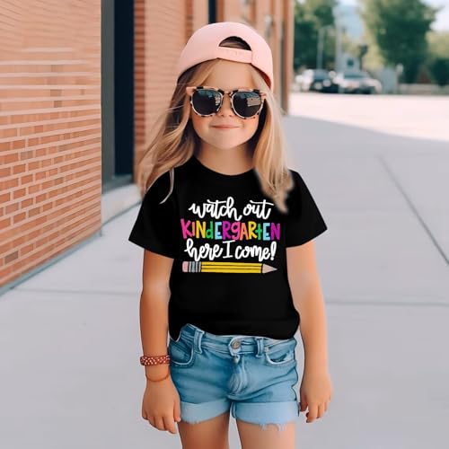Image of Kindergarten Shirts for Girls Watch Out Kindergarten Here I Come Shirt Kids Back to School T Shirt Children School