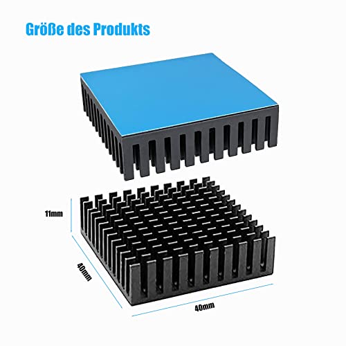 TAKUZA Pack of 4 aluminium heat sinks, black - Image 2