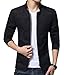 XueYin Men's Cotton Lightweight Slim Fit Jacket Casual Wear(Black,L Size)