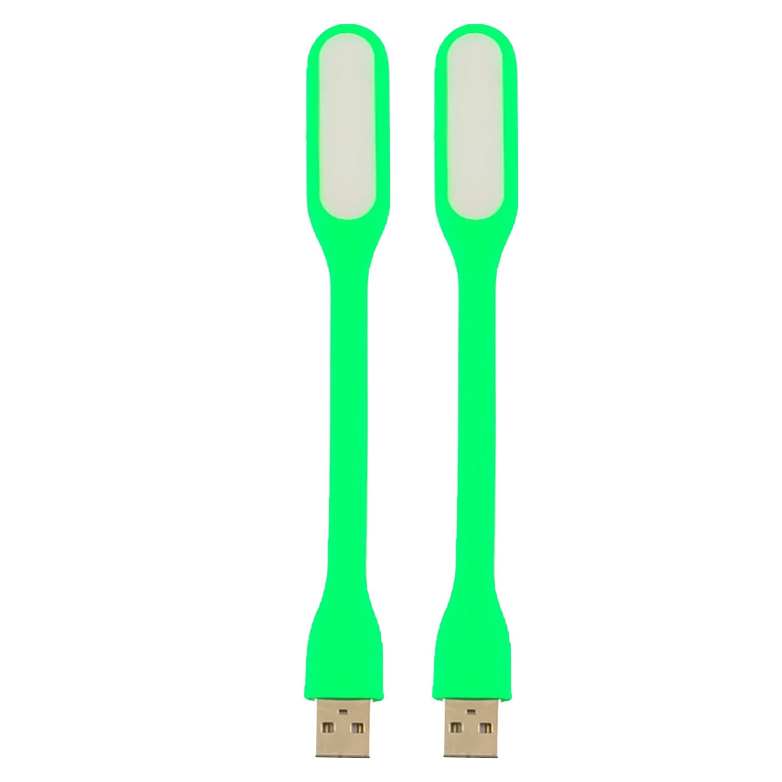 Mini Flexible Light, Portable USB Led Reading Night Lamp for PC Laptop Computer Notebook Power Bank - 2 Pack (Green)