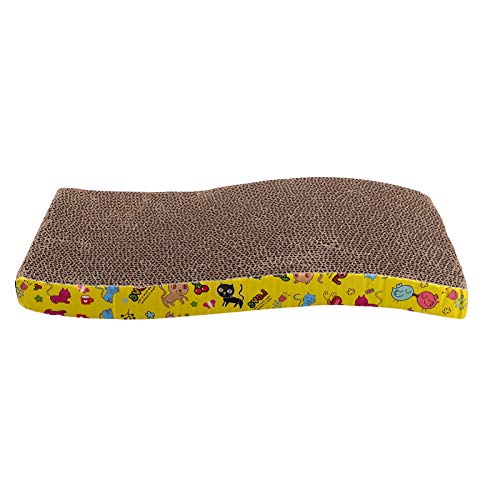 Balacoo — Cama retangular para arranhão para gatos e gatos, raspadinha, para gatinho, cor aleatória,