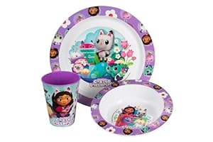 P:Os Gabbys Dollhouse Lila Kindergeschirrset 3-teilig