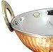 AVS STORES ® Set of 4, Pure Copper, Stainless Steel Bowls with Solid Brass Handle Serveware Accessories Karahi Pan for Indian Food,Diameter- 6.9 Inches, Silver