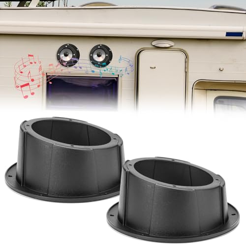 KEMIMOTO 2PCS Angled Speaker Enclosures Boxes Pods, Universal for 6.5