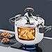 Pressure Cooker, 201 Stainless Steel Pressure Cooker, 6.35 Qt Pressure Pot, Electric Pressure Cookers, Quick Cooking Cookware for All Stoves Induction Gas Electric for Family Meals
